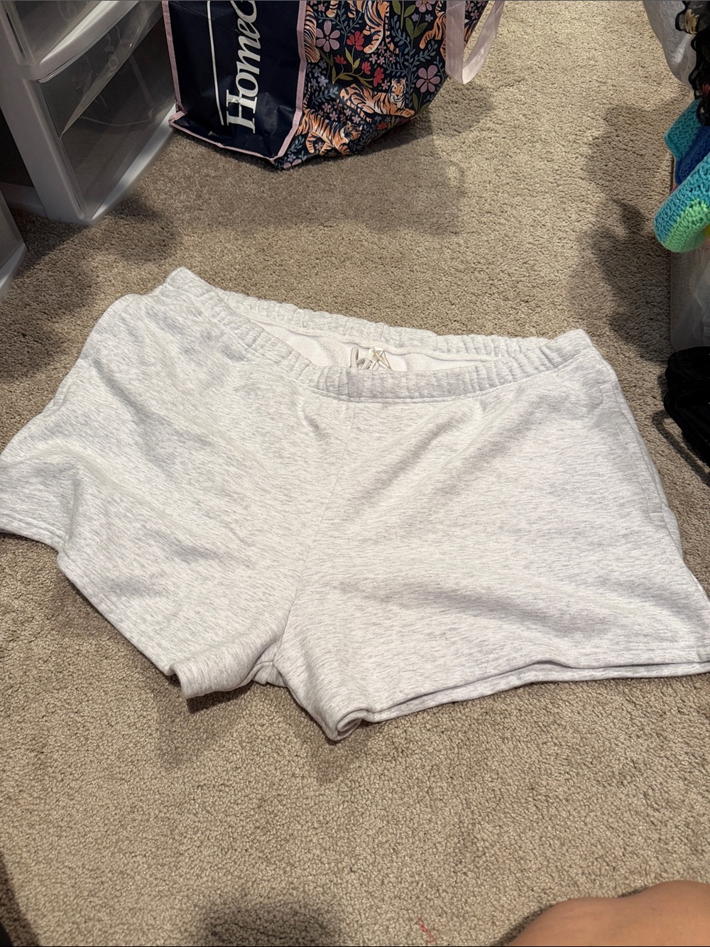 NWT Skims Light Heather Gray Women's Athletic Lounge Shorts
